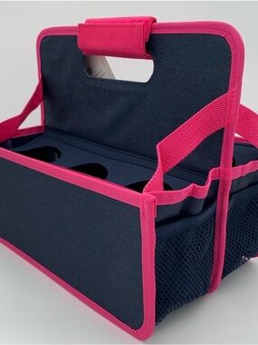 Thirty One Navy and Hot Pink Portable Grab & Go Caddy - Limited Edition